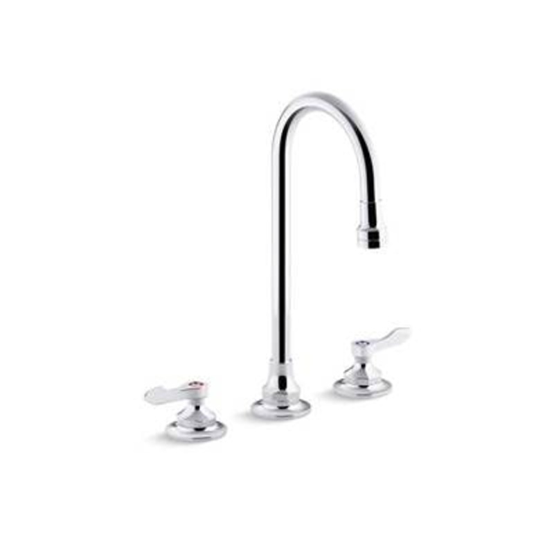 Kohler 800T70-4AKA-CP- Triton Bowe 1.0 gpm widespread bathroom sink faucet with aerated flow gooseneck spout and lever handles drain not included