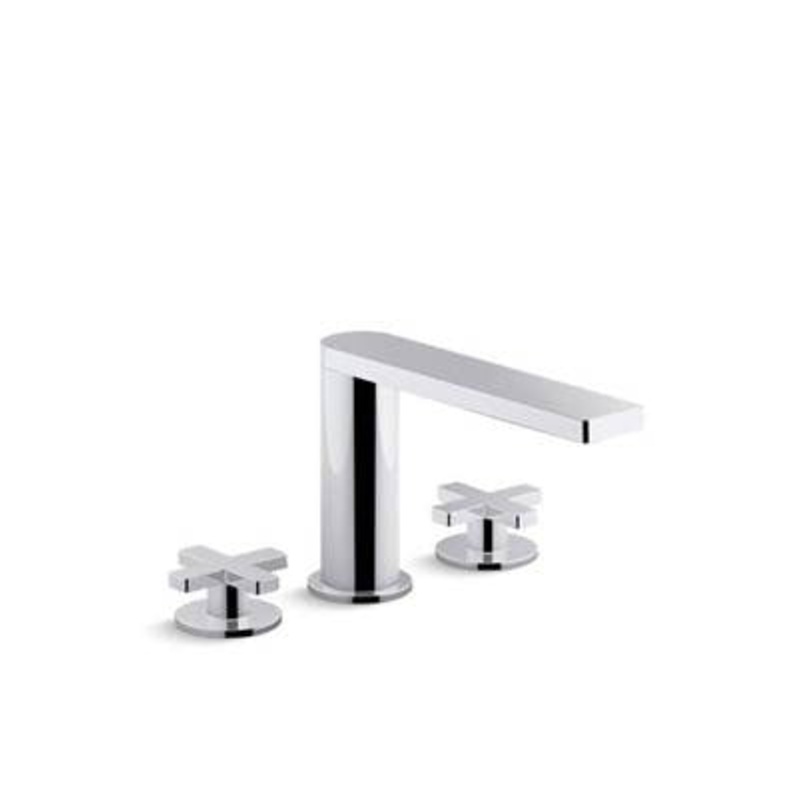 Kohler 73060-3-CP- Composed Widespread bathroom sink faucet with cross handles