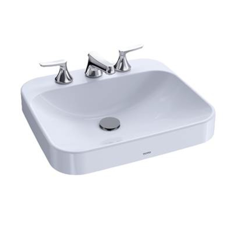 Toto LT415.8G#01- Arvina Rectangle Vessel Lav Inset 8'' Ctr 20'' L